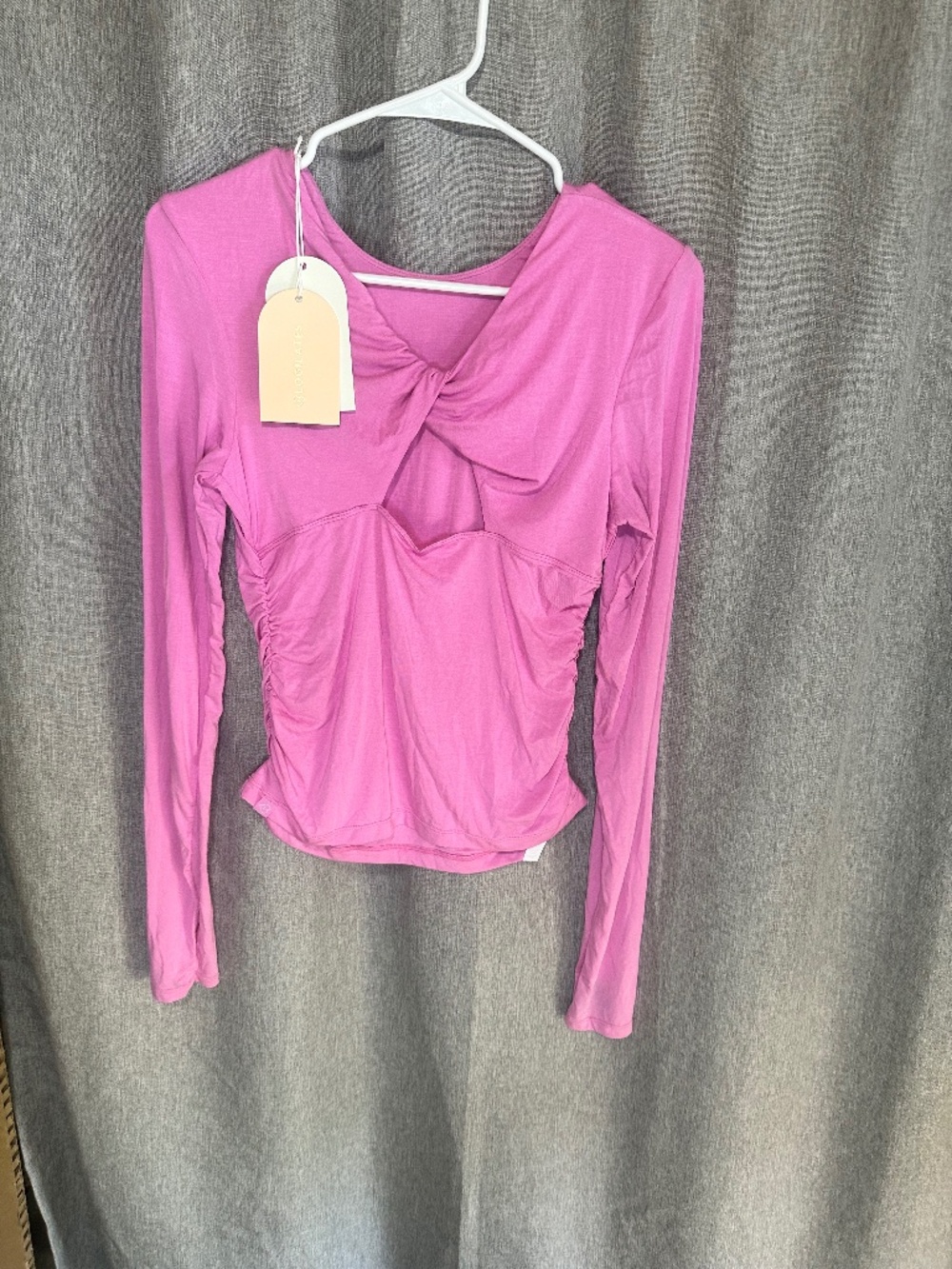 NWT Blogilates Twisty Long Sleeve Top Pink M